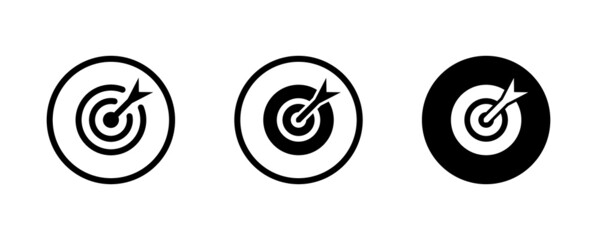 Target, aim, goal icon. Target, arrow, idea concept, perfect hit, winner,Success icons button, vector, sign, symbol, logo, illustration, editable stroke, flat design style isolated on white linear