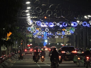 the beauty of the night in the city of semarang