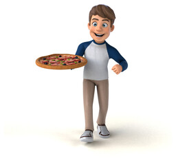 3D cartoon character fun teenager