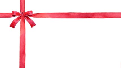 A red ribbon frame with gift bow (2)