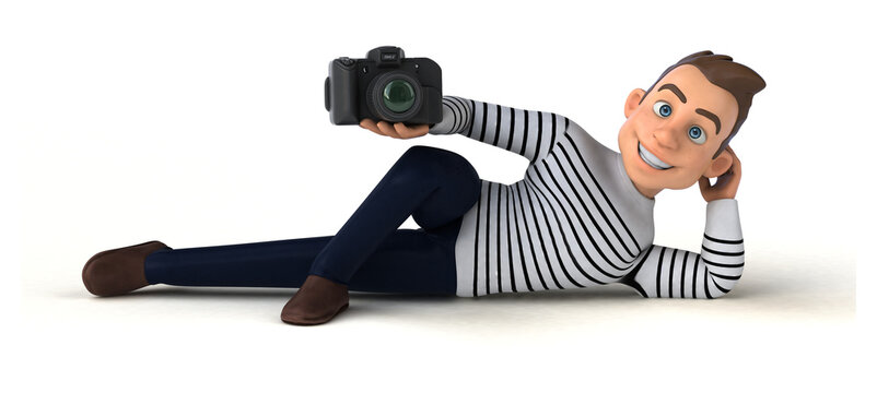 Fun 3D cartoon casual character