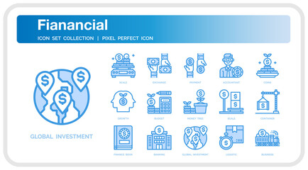 Financial icon set