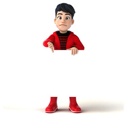 Fun 3D cartoon teenage boy with a phone © Julien Tromeur