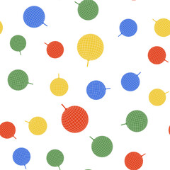 Color Disco ball icon isolated seamless pattern on white background. Vector.