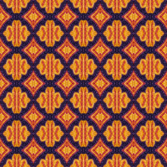 Colorful seamless embroidery pattern. Rainbow ikat ethnic ornament Geometric embroidery style Seamless striped pattern Design for clothing,Batik,fabric Arabic,Scandinavian,Mexican,turkish pattern.