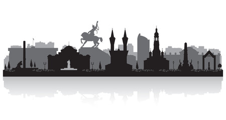 Ufa Russia city skyline silhouette