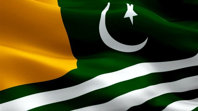 Azad Kashmir Pakistani flag waving video in wind footage Full HD. Azad Kashmir Pakistani flag waving video download. Pakistan Flag Looping Closeup 1080p Full HD 1920X1080 footage. Azad Kashmir Pakista