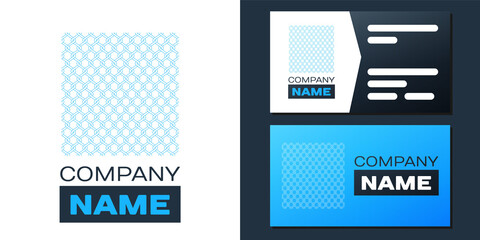Logotype Chain Fence icon isolated on white background. Metallic wire mesh pattern. Logo design template element. Vector.