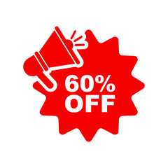sale sign on white background