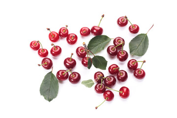 Image cherries on a white background.