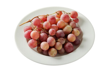 fresh grapes in the plate