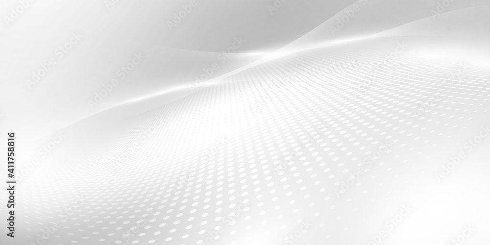 Wall mural abstract grey background poster with dynamic. technology network vector illustration.