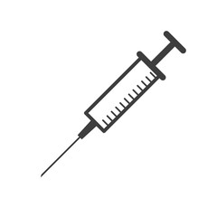 syringe vector icon on white isolate. Vaccination