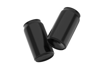 Can mockup for beer, alcohol, juice, energy drink and soda, aluminium metal can mock up on isolated white background, 3d illustration