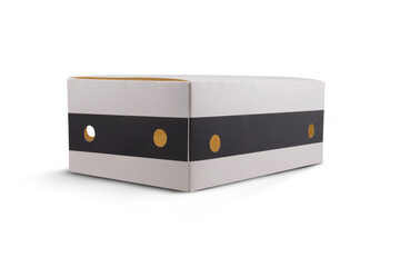 Obraz premium donuts box isolated on white background