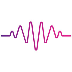 Frequency audio waveform, music wave HUD interface elements, voice graph signal. Vector illustration.