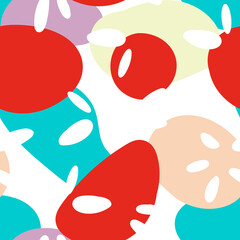 Color Doodle Abstract Vector Seamless Pattern.