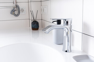 modern bathroom sink with faucet