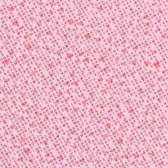 Text and hearts love pattern