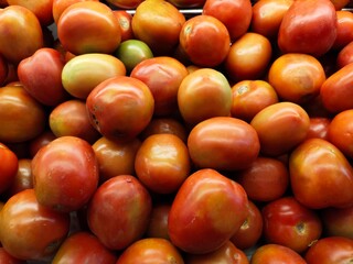Fresh Fruits and Vegetables in a supermarket