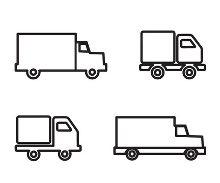 Freight transport on a white background. Symbol. Vector illustration.