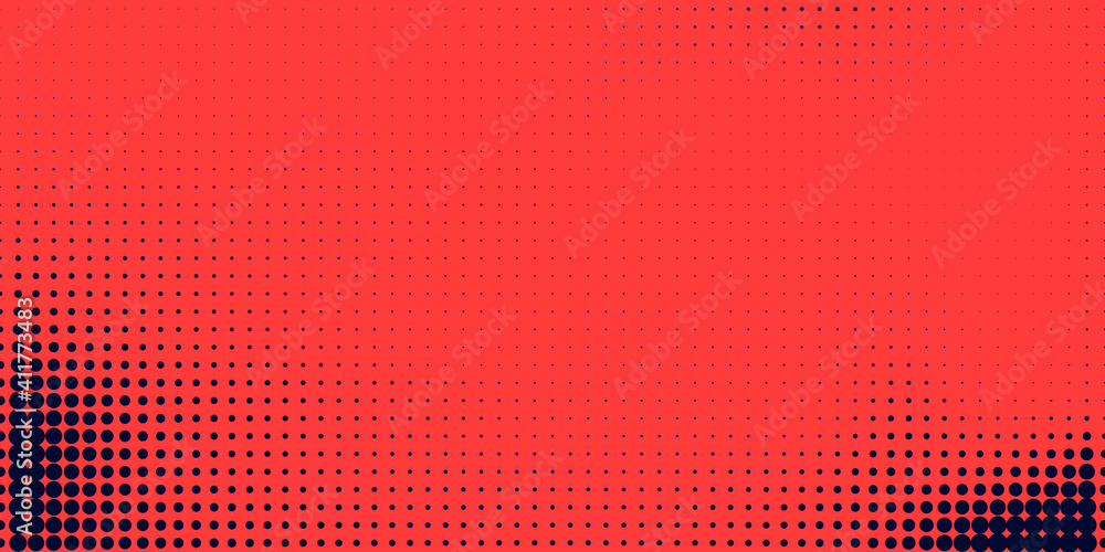 Aufkleber halftone in abstract style. geometric retro banner vector texture. modern print. dark blue and red b