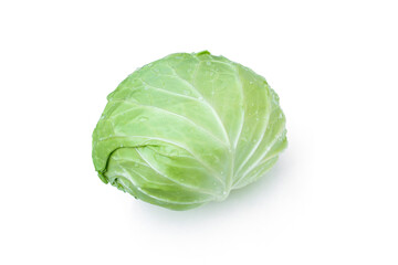Brassica oleracea organic on white background.