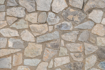 image of mortared stone wall in rural environment