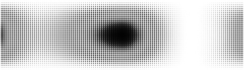 Halftone in abstract style. Geometric retro banner vector texture. Modern print. White and black background. Light effect