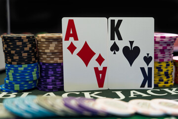 Casino Black Jack table