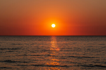 sunset over the sea, Latvia