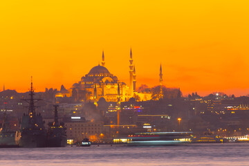 istanbul maidens tower and city 