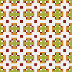 Abstract Cross Pattern generative computational art illustration