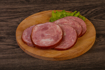 Slices of pork meat ham
