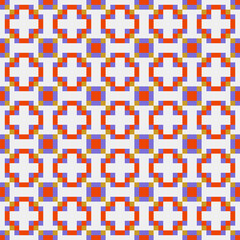 Fototapeta premium Abstract Cross Pattern generative computational art illustration