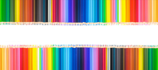 Pencil colors isolate on white background