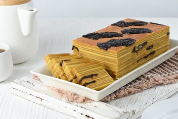 Indonesian thousand layer cake or lapis legit 