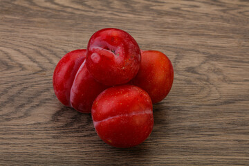 Ripe sweet tasty red plum
