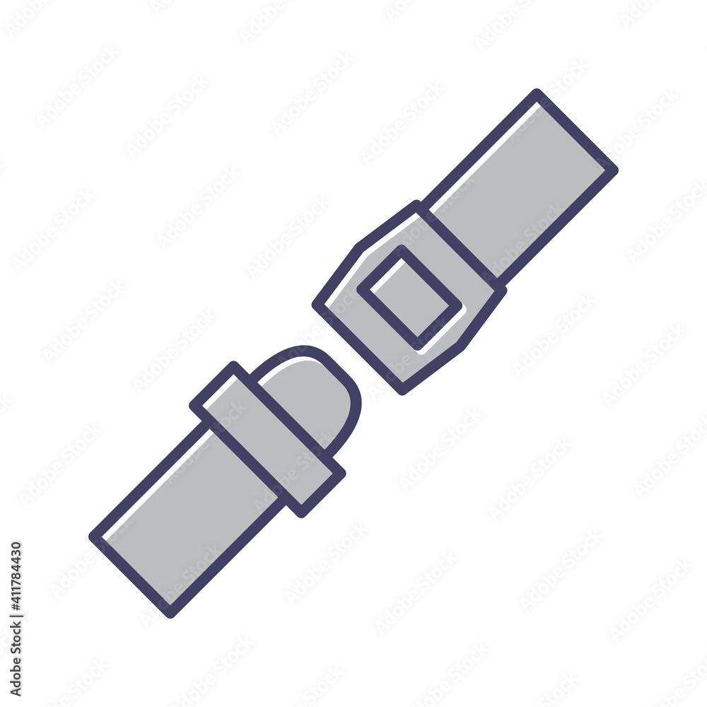 Wall mural unique seat belt line vector icon