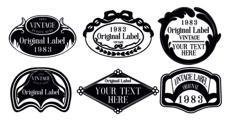 set of vintage labels - label, stamp, vintage, icon, sign, illustration, retro, seal, design, banner, set, badge, rubber, vector, symbol, quality, grunge, premium, gold, business, element, isolated, 