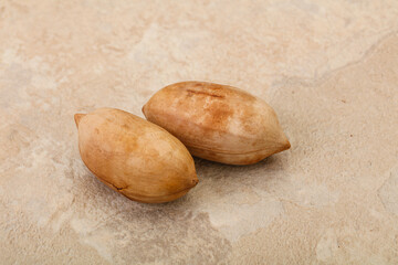 Tasty pecan nut heap isolated