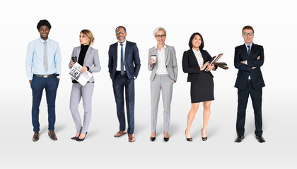 Diverse business people mockup collection