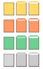 Vector illustration set of an envelope for storing files and letters