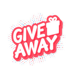 Giveaway banner. Vector lettering banner.