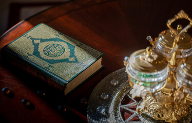 Doha,Qatar- 01 January 2019 - image of a holy Quran