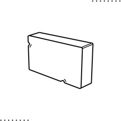 building block vector icon in outlines