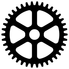 Machine gear, cogwheel vector icon illustration