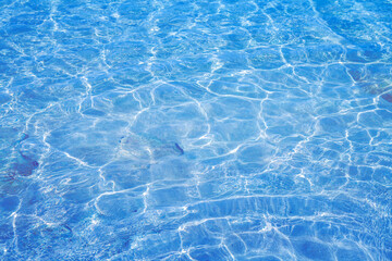 Fototapeta na wymiar Abstract blue water texture background. Calm sea with clear water