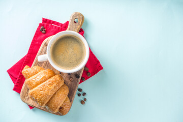  Coffee and croissant