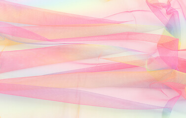 Vintage pastel gradient colors tulle chiffon texture background